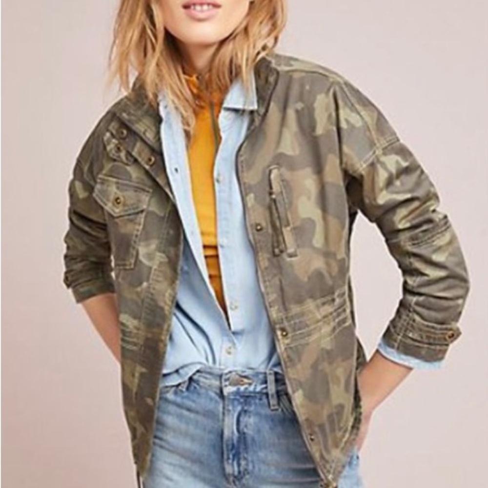 Anthropologie Marrakech Camo Utility Jacket